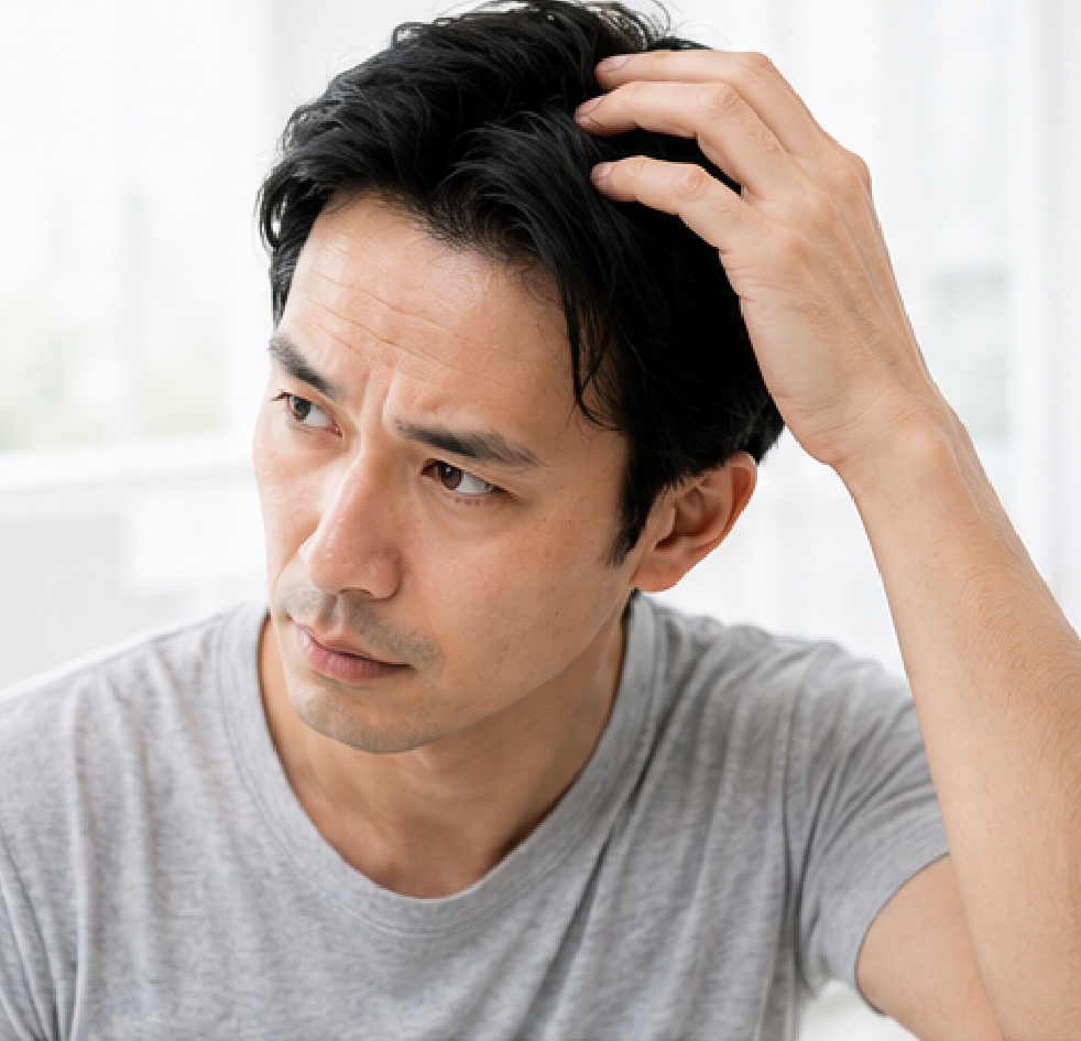 朝のセットでボリュームが出にくい男性
